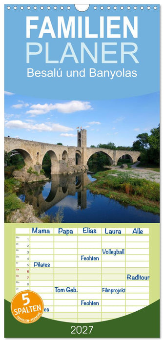 Besalú und Banyolas (CALVENDO Familienplaner 2027)