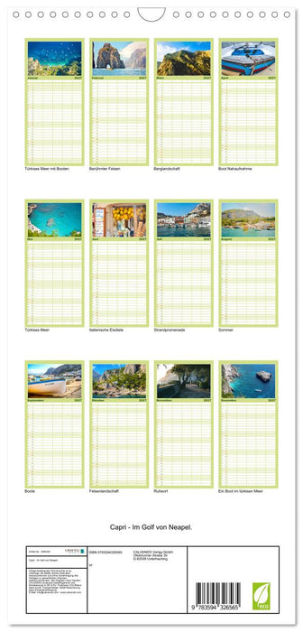 Capri - Im Golf von Neapel. (CALVENDO Familienplaner 2027)