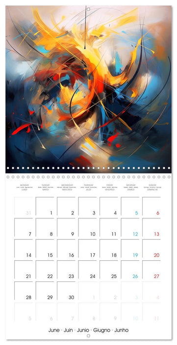 Voyage abstrait chromatique (CALVENDO Calendrier mensuel 2027)