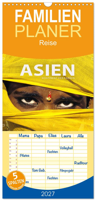 Asien - Kontinent der Farben (CALVENDO Familienplaner 2027)