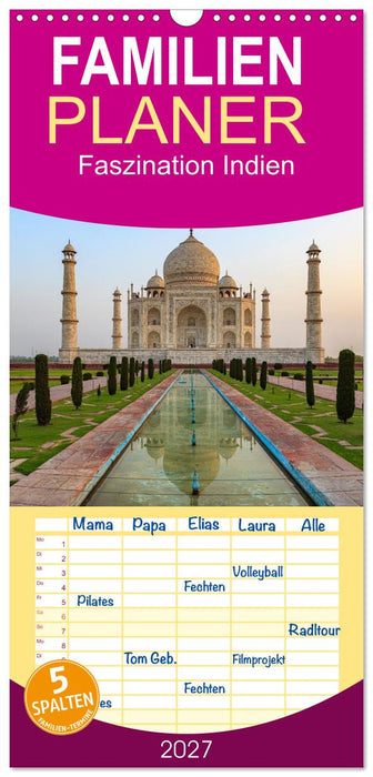 Faszination Indien (CALVENDO Familienplaner 2027)