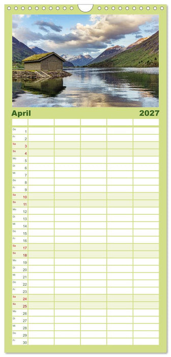 Norwegen - Das wunderschöne Land im Norden. (CALVENDO Familienplaner 2027)