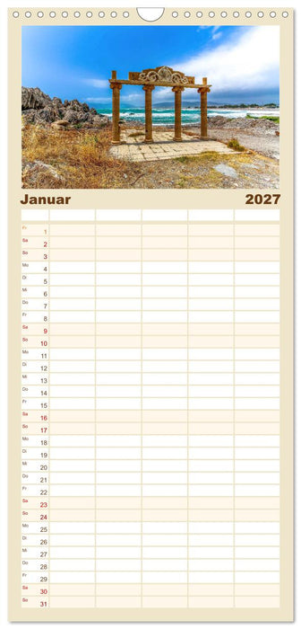 Idyllisches Rhodos (CALVENDO Familienplaner 2027)