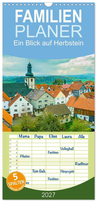 Ein Blick auf Herbstein (CALVENDO Familienplaner 2027)