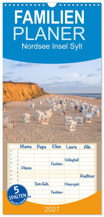 Nordsee Insel Sylt (CALVENDO Familienplaner 2027)