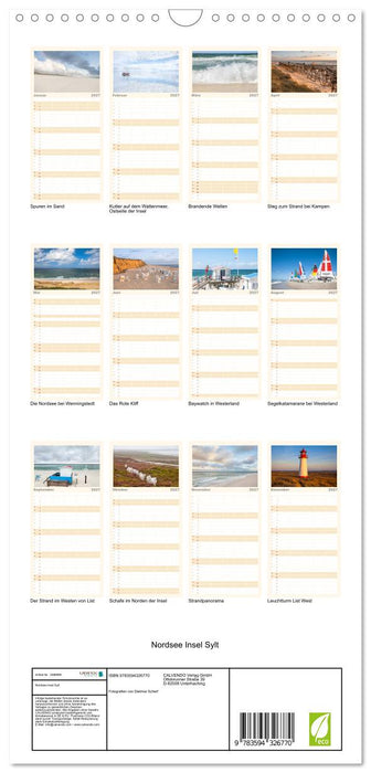 Nordsee Insel Sylt (CALVENDO Familienplaner 2027)