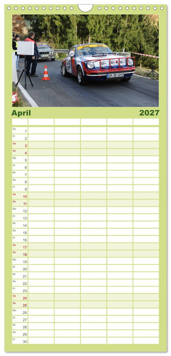 Bergrennen und Rallye im Porsche (CALVENDO Familienplaner 2027)