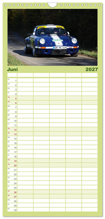 Bergrennen und Rallye im Porsche (CALVENDO Familienplaner 2027)