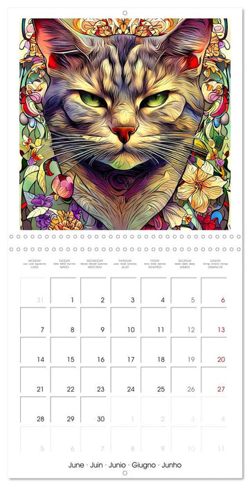 Chats de style Art nouveau (CALVENDO Calendrier mensuel 2027)