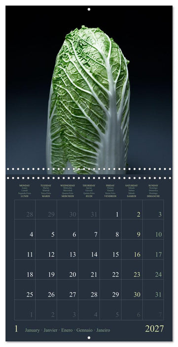 Les légumes hauts en couleur (CALVENDO Calendrier mensuel 2027)