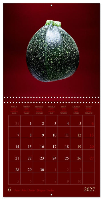 Les légumes hauts en couleur (CALVENDO Calendrier mensuel 2027)