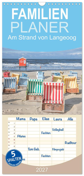 Am Strand von Langeoog (CALVENDO Familienplaner 2027)