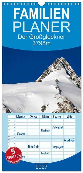 Der Großglockner 3798m (CALVENDO Familienplaner 2027)