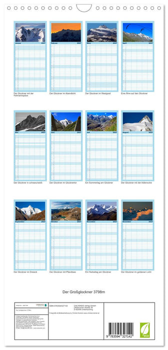 Der Großglockner 3798m (CALVENDO Familienplaner 2027)