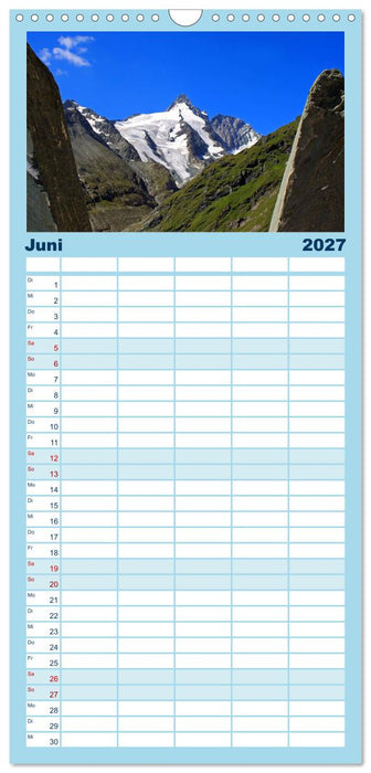 Der Großglockner 3798m (CALVENDO Familienplaner 2027)