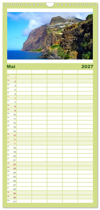 Madeira - Die Blumeninsel im Atlantik. (CALVENDO Familienplaner 2027)