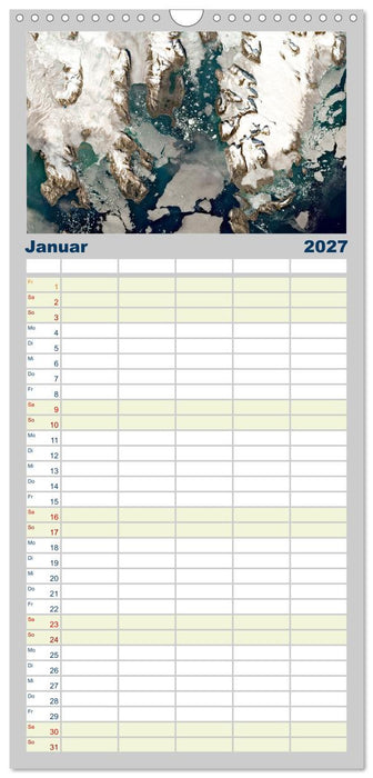 Die Erde aus dem All (CALVENDO Familienplaner 2027)