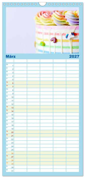 Köstliche Kuchen (CALVENDO Familienplaner 2027)