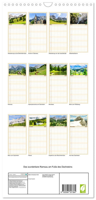 Das wunderbare Ramsau am Fuße des Dachsteins (CALVENDO Familienplaner 2027)