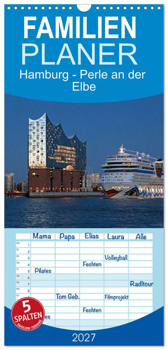 Hamburg - Perle an der Elbe (CALVENDO Familienplaner 2027)