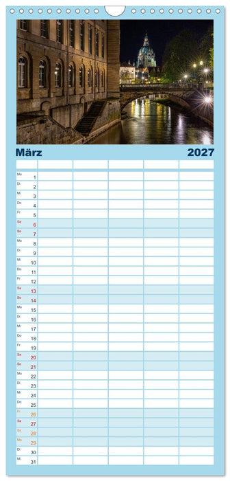 HANNOVER... wenn es Nacht wird (CALVENDO Familienplaner 2027)