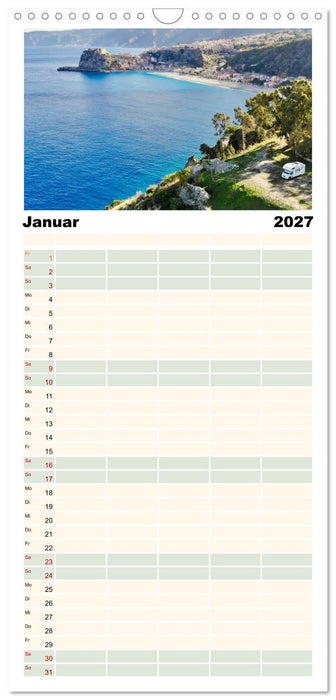 Vanlife, Camping - Freiheit - Weiterreisen (CALVENDO Familienplaner 2027)