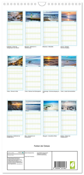 Farben der Ostsee (CALVENDO Familienplaner 2027)