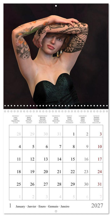 Tattoos on nice skin (CALVENDO Monthly Calendar 2027)