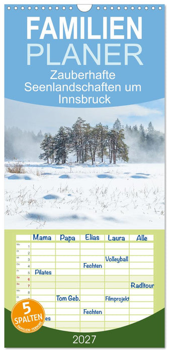 Zauberhafte Seenlandschaften um Innsbruck (CALVENDO Familienplaner 2027)