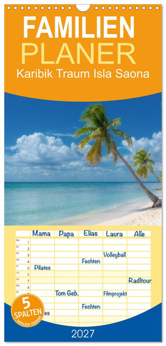 Karibik Traum Isla Saona (CALVENDO Familienplaner 2027)