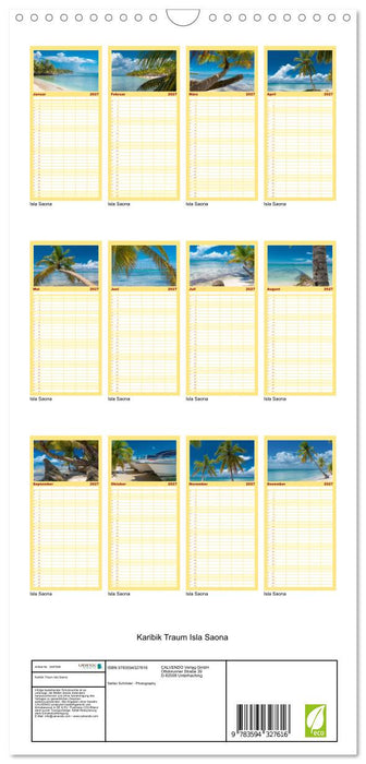 Karibik Traum Isla Saona (CALVENDO Familienplaner 2027)