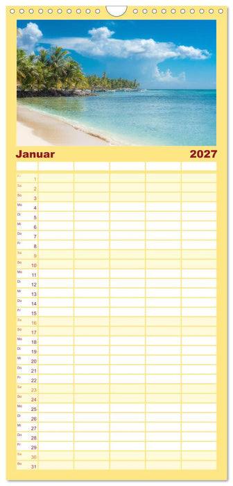 Karibik Traum Isla Saona (CALVENDO Familienplaner 2027)