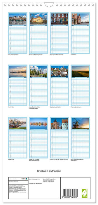 Greetsiel in Ostfriesland (CALVENDO Familienplaner 2027)