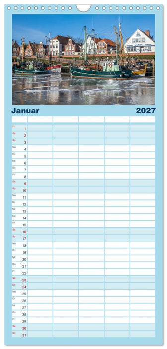 Greetsiel in Ostfriesland (CALVENDO Familienplaner 2027)