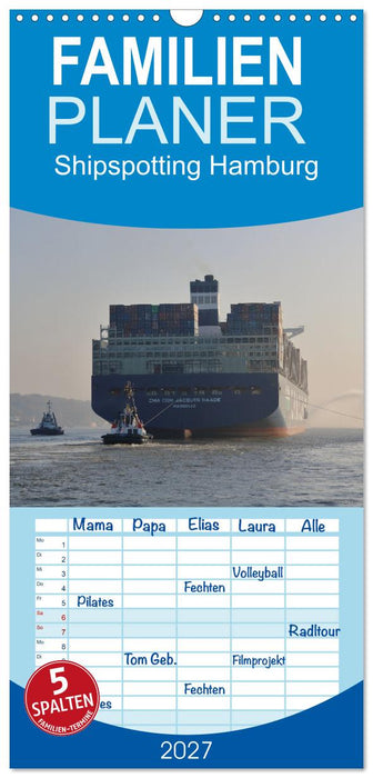 Shipspotting Hamburg (CALVENDO Familienplaner 2027)