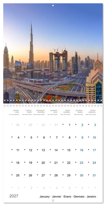 World Cities at Night (CALVENDO Monthly Calendar 2027)