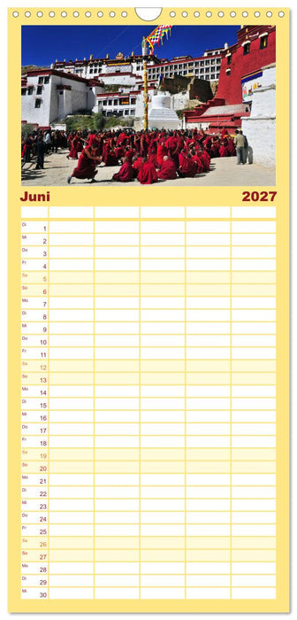 Tibet bewegt (CALVENDO Familienplaner 2027)