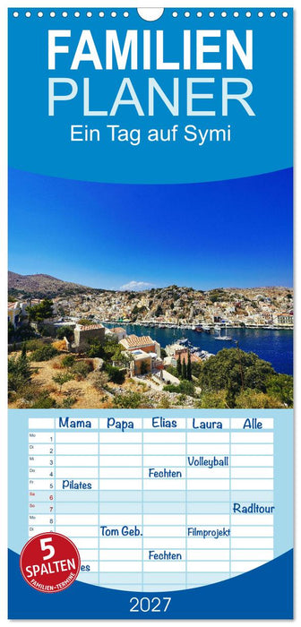 Ein Tag auf Symi (CALVENDO Familienplaner 2027)