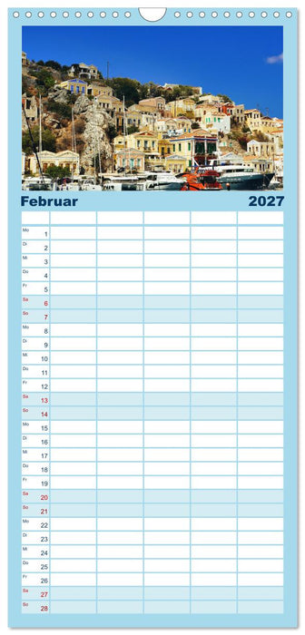 Ein Tag auf Symi (CALVENDO Familienplaner 2027)