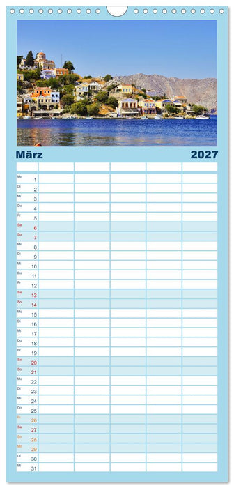 Ein Tag auf Symi (CALVENDO Familienplaner 2027)