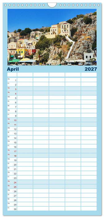 Ein Tag auf Symi (CALVENDO Familienplaner 2027)