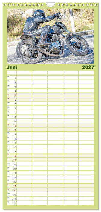 Motorräder am Jochpass (CALVENDO Familienplaner 2027)