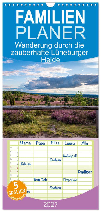 Wanderung durch die zauberhafte Lüneburger Heide (CALVENDO Familienplaner 2027)