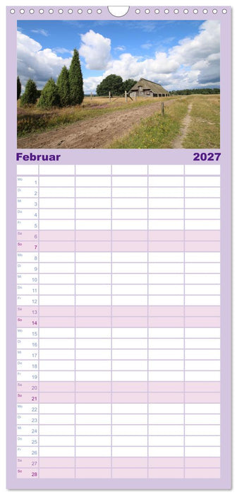Wanderung durch die zauberhafte Lüneburger Heide (CALVENDO Familienplaner 2027)