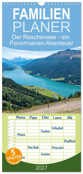 Der Reschensee - ein Panormanen-Abenteuer (CALVENDO Familienplaner 2027)