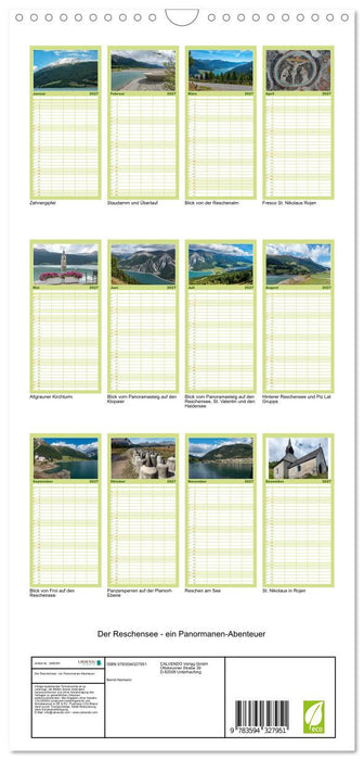 Der Reschensee - ein Panormanen-Abenteuer (CALVENDO Familienplaner 2027)