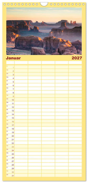 USA Südwesten - Atemberaubende Aussichten (CALVENDO Familienplaner 2027)