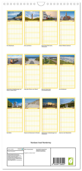 Nordsee Insel Norderney (CALVENDO Familienplaner 2027)
