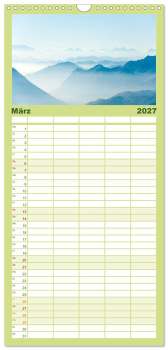 Mystische Nebellandschaften (CALVENDO Familienplaner 2027)
