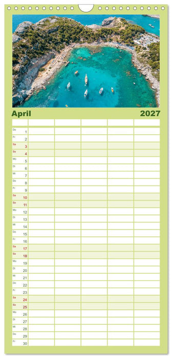 Rhodos - Die Highlights der Insel (CALVENDO Familienplaner 2027)